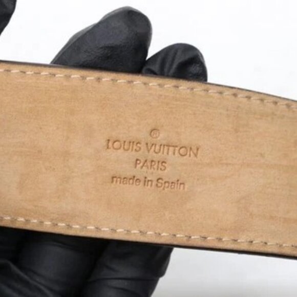 Louis Vuitton Monogram Canvas Leather Belt M9608 Size 90/36 - Brown/Gold - Picture 12 of 14